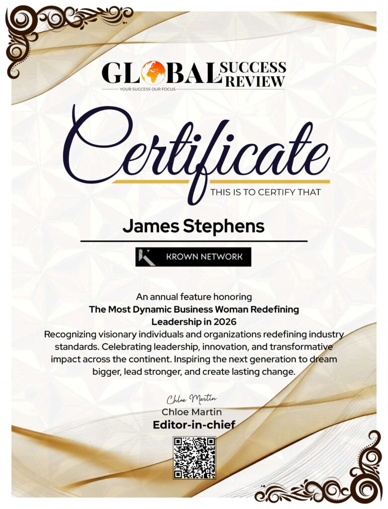 James-Stephens-certificate_The Global Success Review Magazine