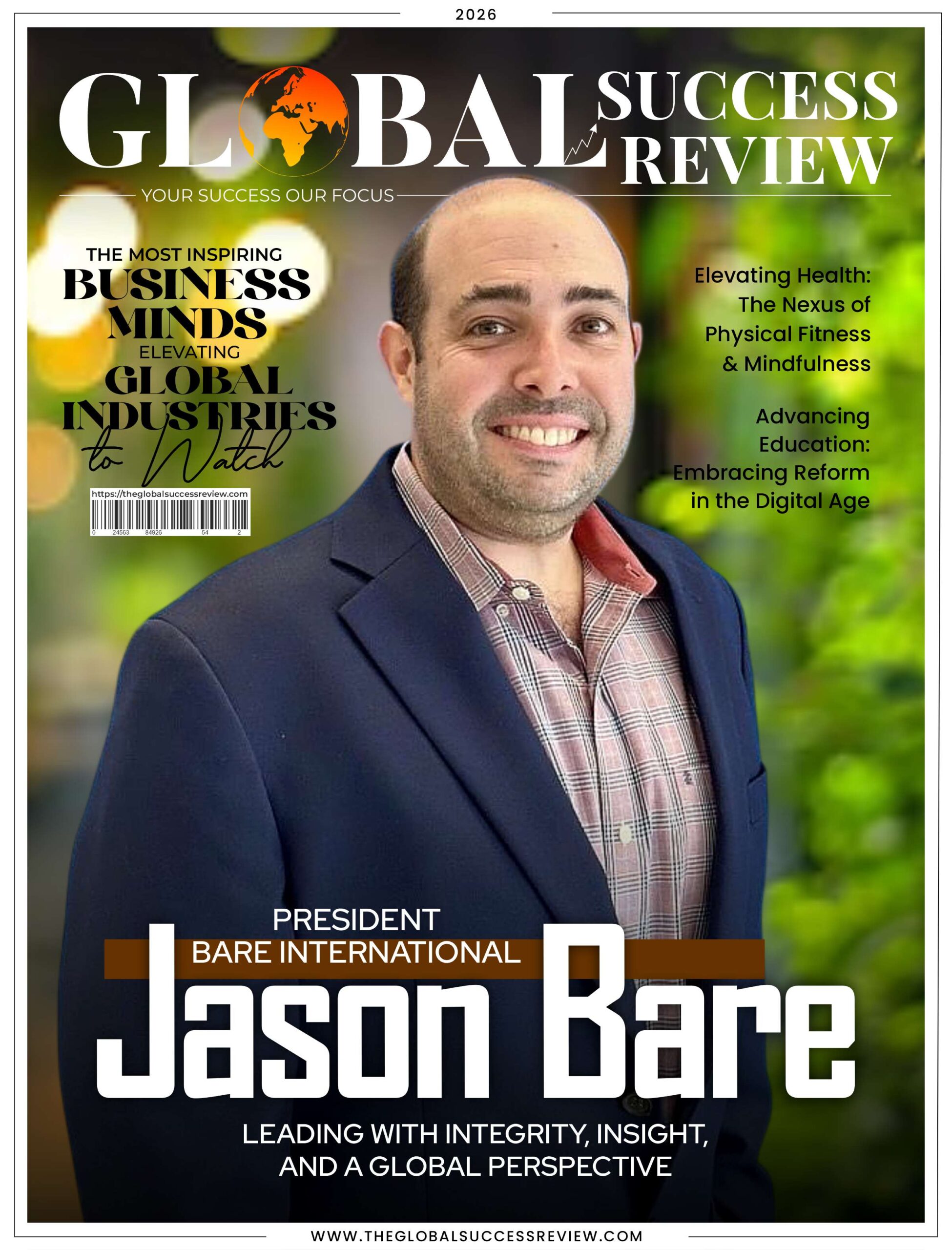 Jason Bare Cover page_the global success review magzine