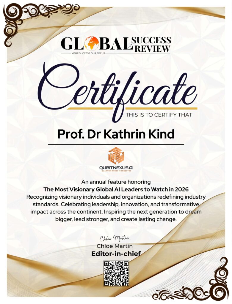 Prof. Dr Kathrin Kind certificate_The Global Success Review Magazine