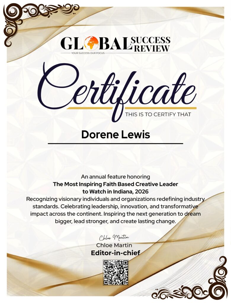 Dorene Lewis certificate_The Global Success Review Magazine