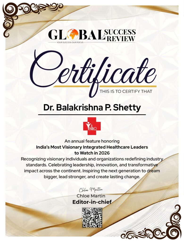 Dr. Balakrishna P. Shetty certificate_The Global Success Review Magazine