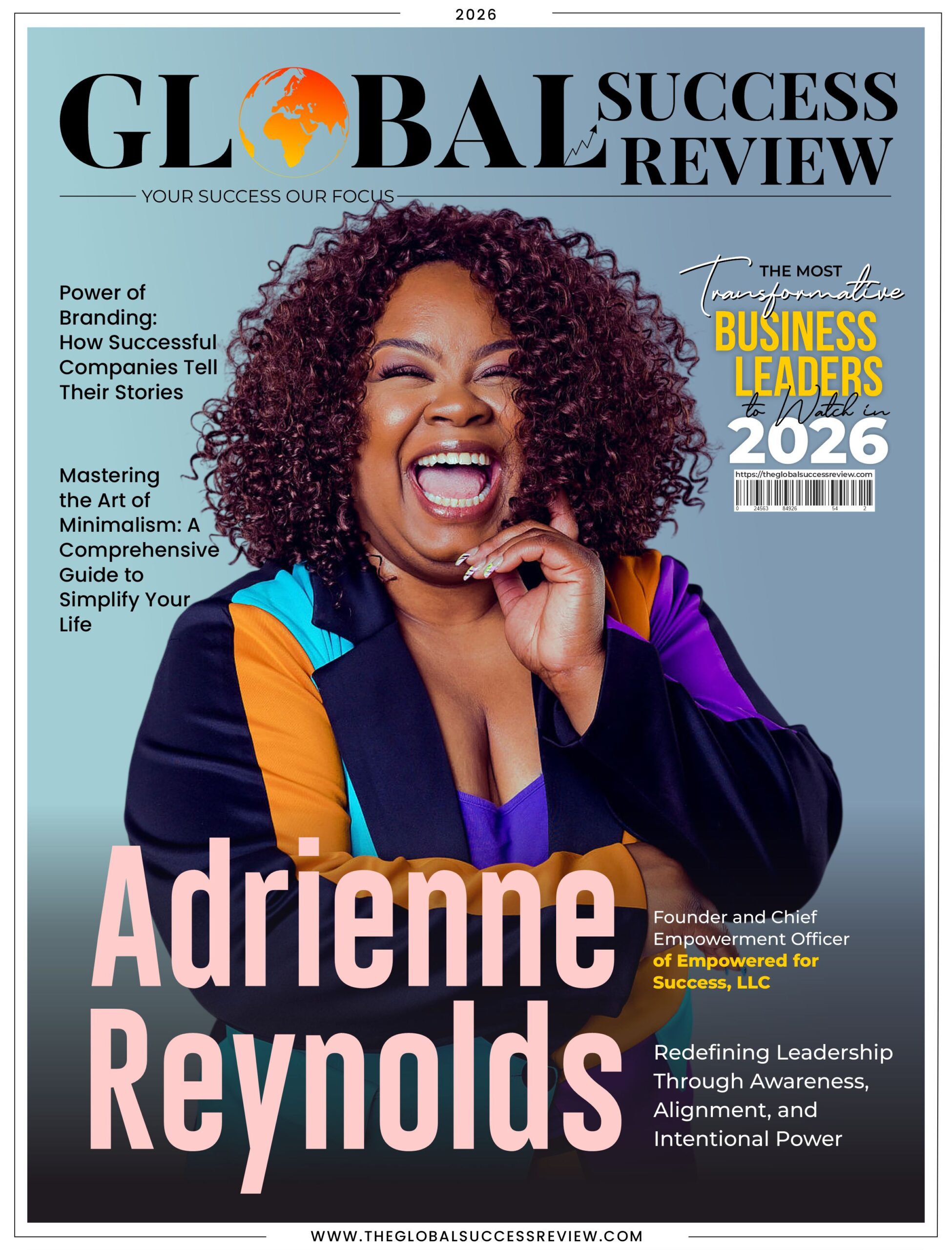 Adrienne Reynolds Cover Page_The Global Success Review Magazine