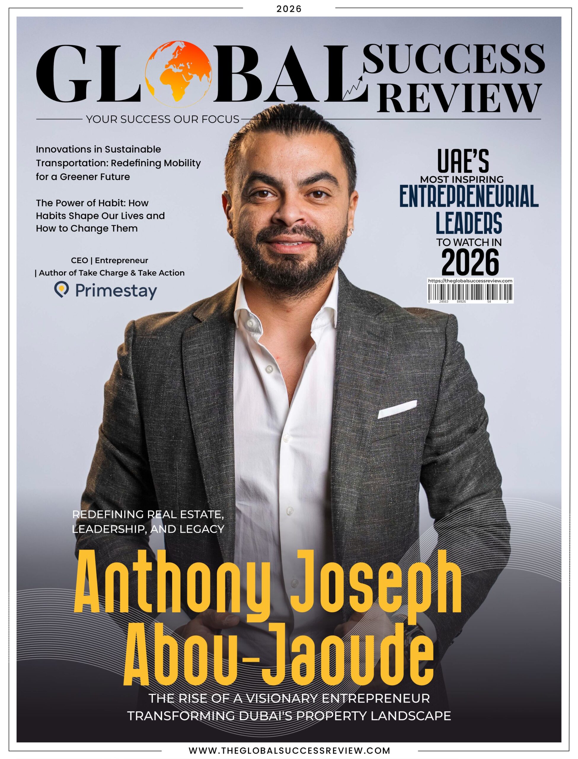 Anthony Joseph Abou-Jaoude Cover Page The Global Success Review Magazine