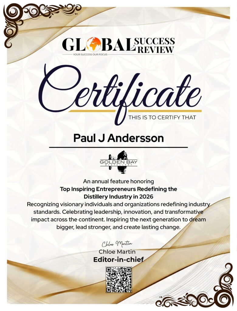 Paul J Andersson certificate_The Global Success Review Magazine