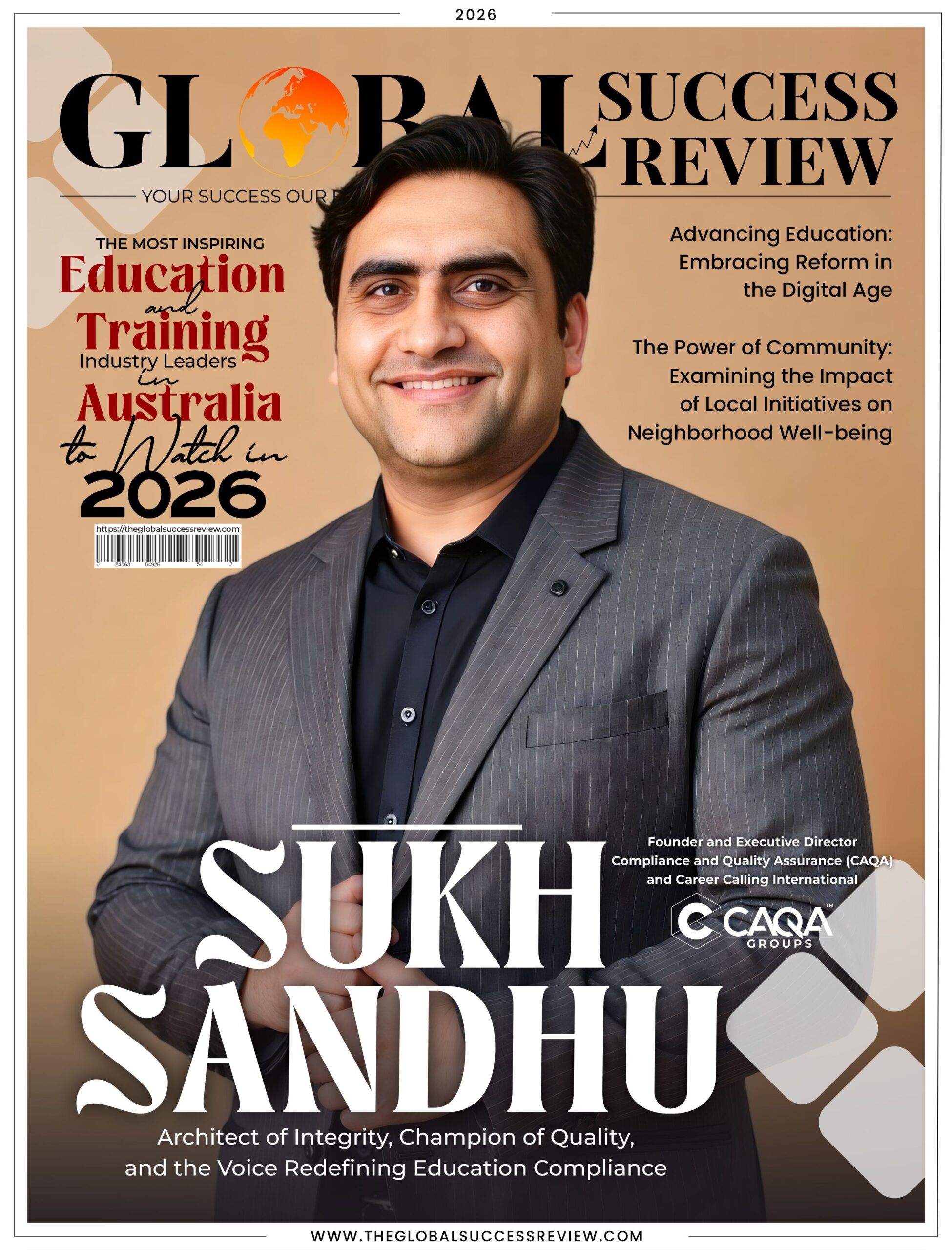 Sukh Sandhu Cover Page The Global Success Review Magazine