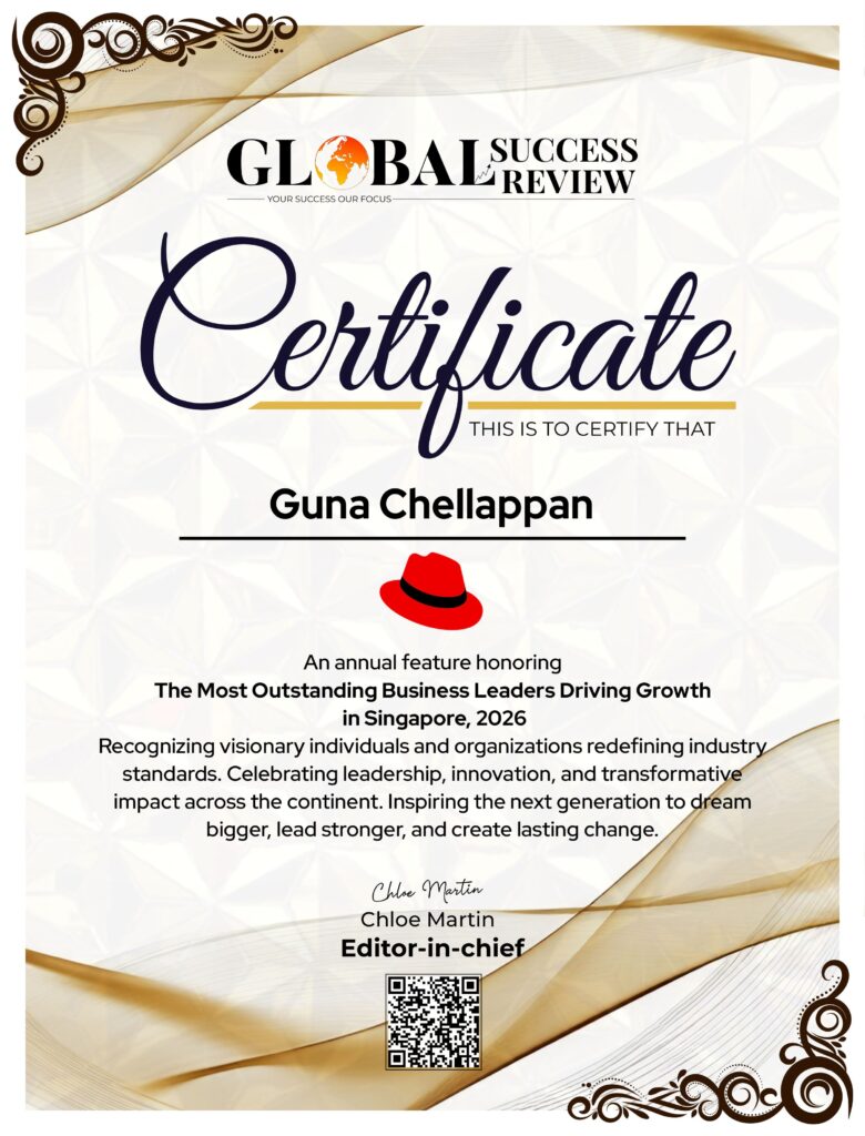 Guna Chellappan certificate_The Global Success Review Magazine