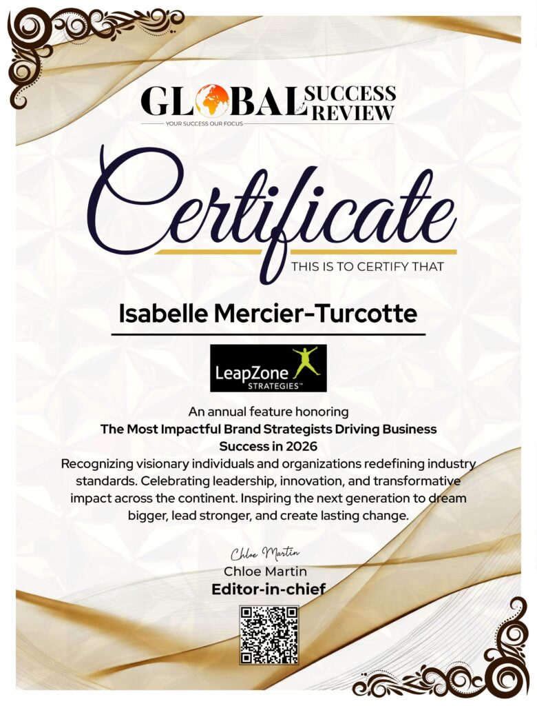 Isabelle Mercier-Turcotte certificate_The Global Success Review Magazine