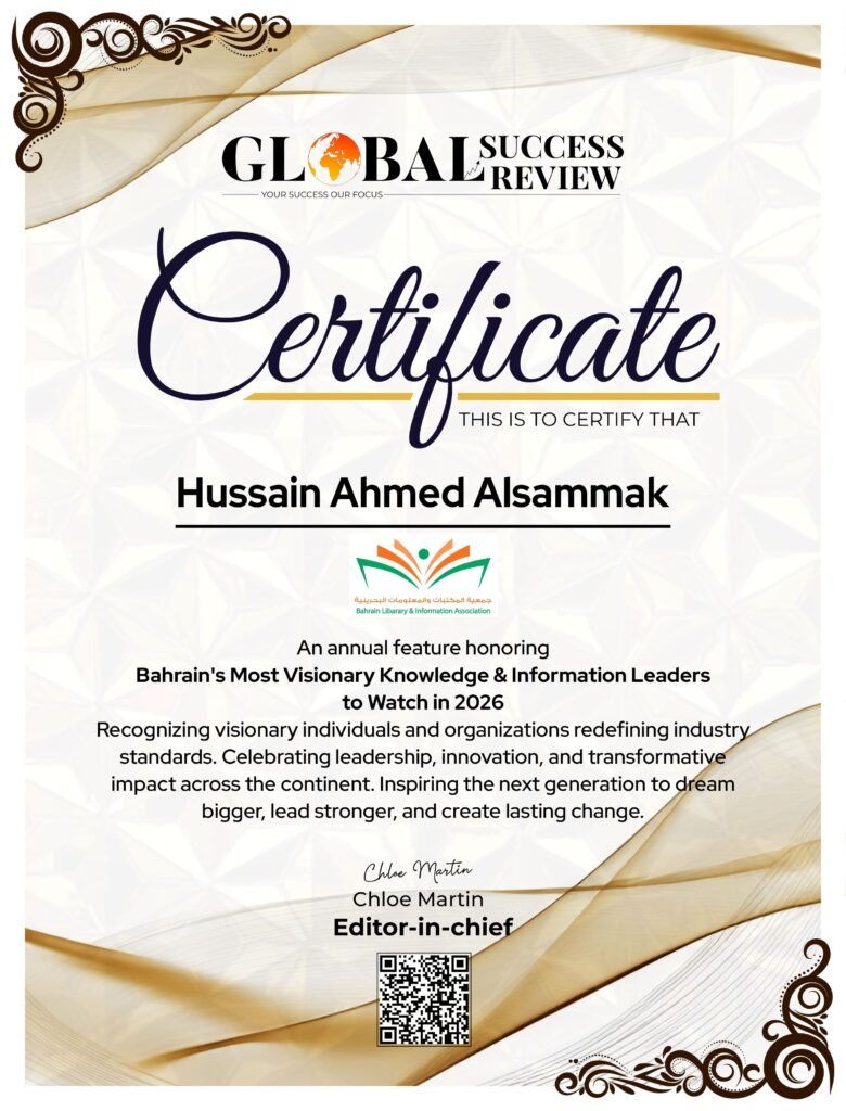 Hussain Ahmed Alsammak certificate_The Global Success Review Magazine