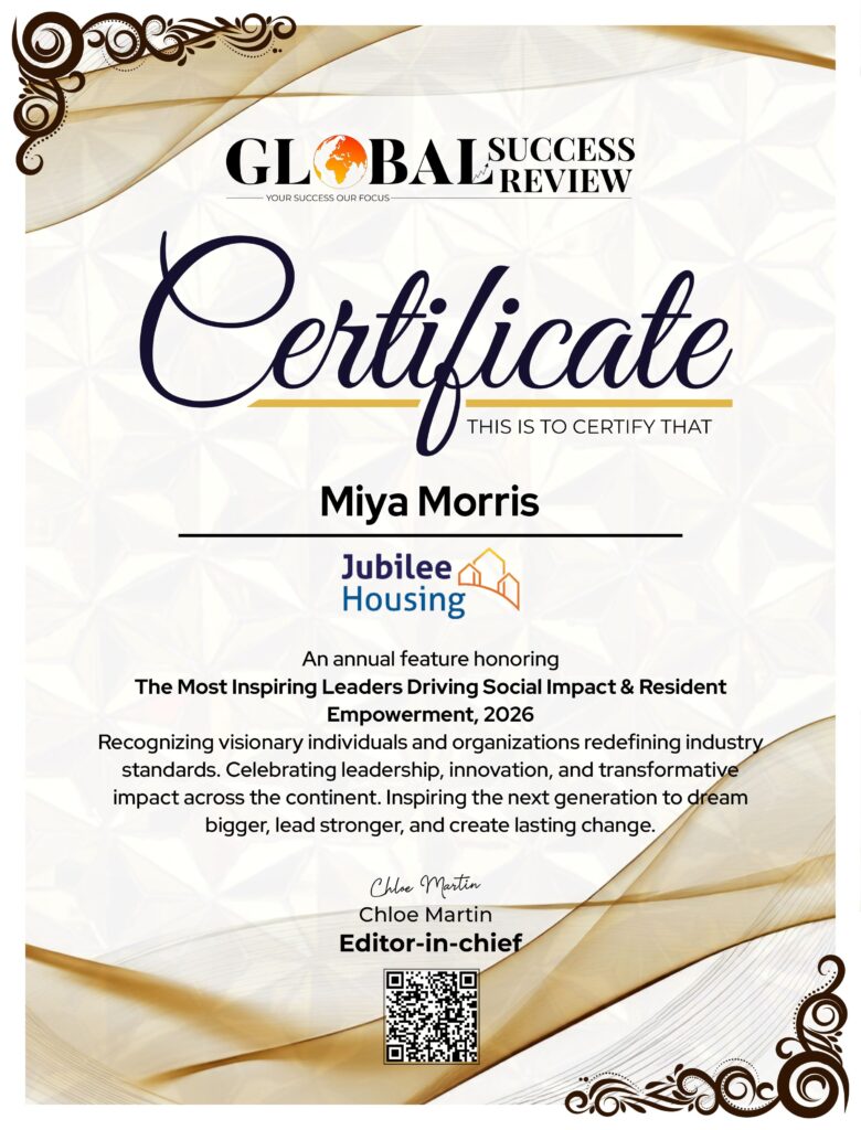 Miya Morris certificate_The Global Success Review Magazine