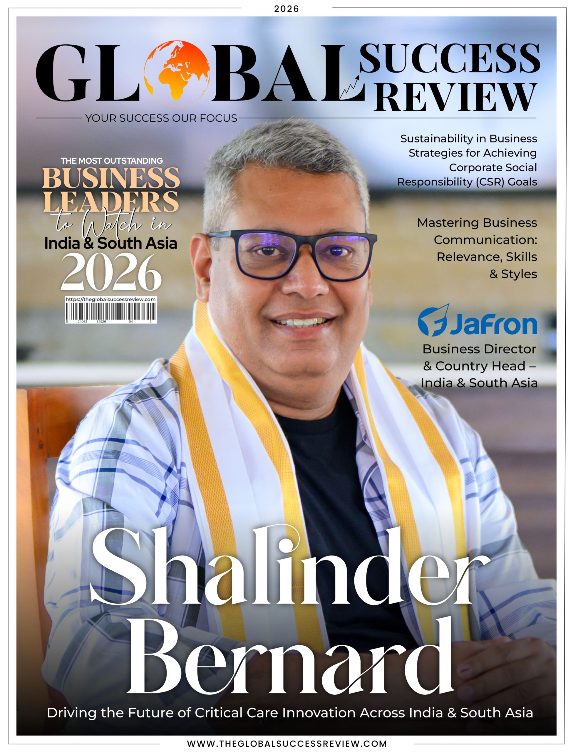 Shalinder Bernard Cover Page_The Global Success Review Magazine