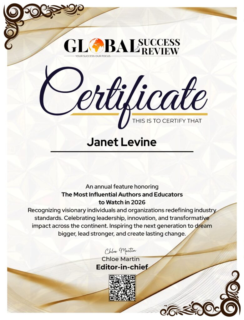 Janet Levine certificate_The Global Success Review Magazine
