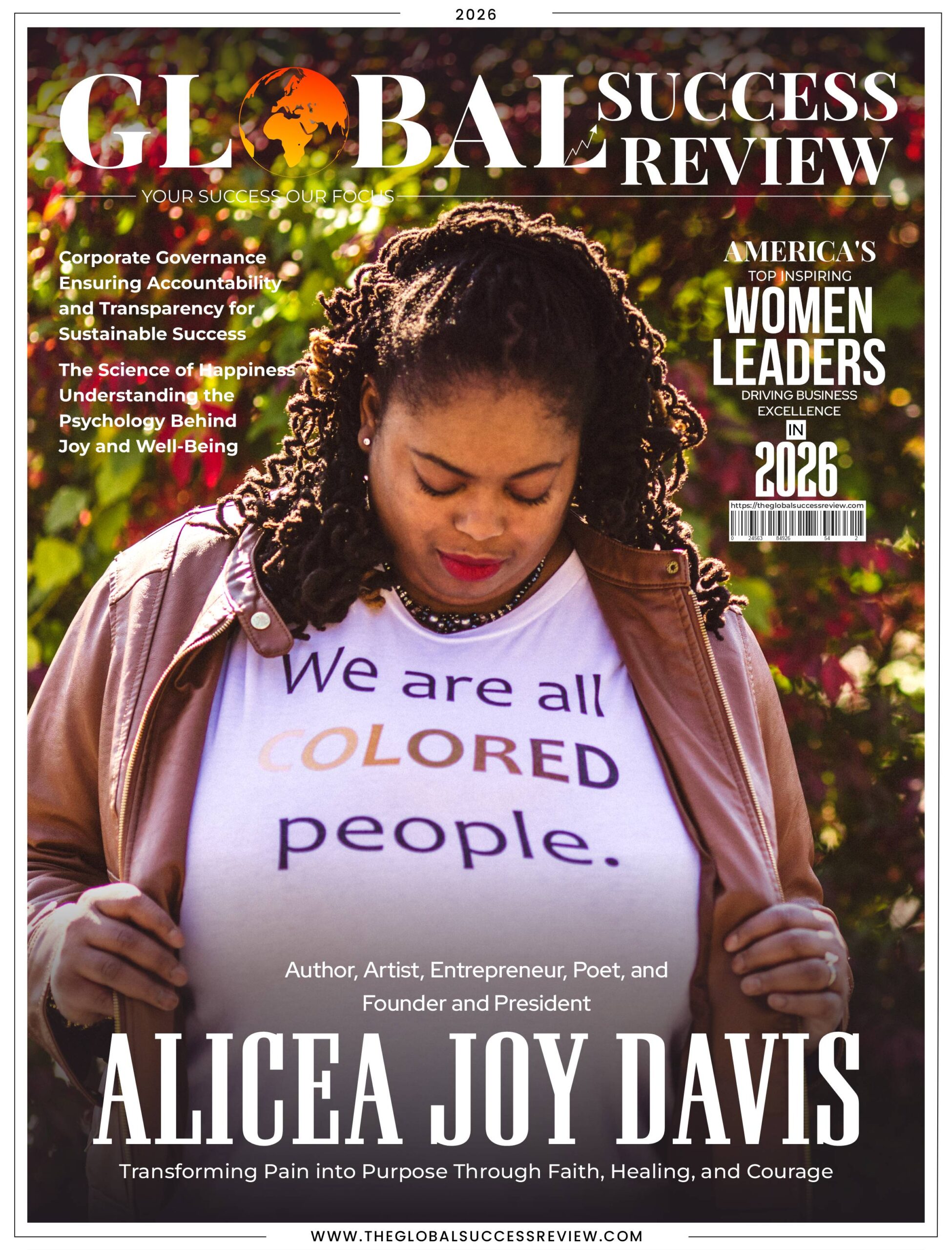 Alicea Joy Davis Cover Page_The Global Success Review Magazine
