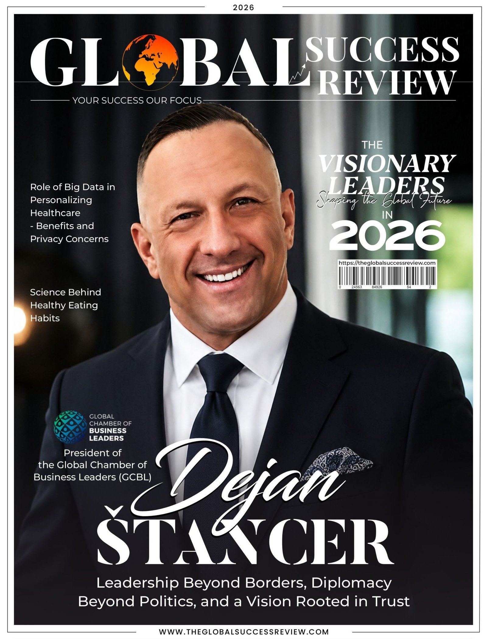 Dejan Štancer Cover Page_The Global Success Review Magazine