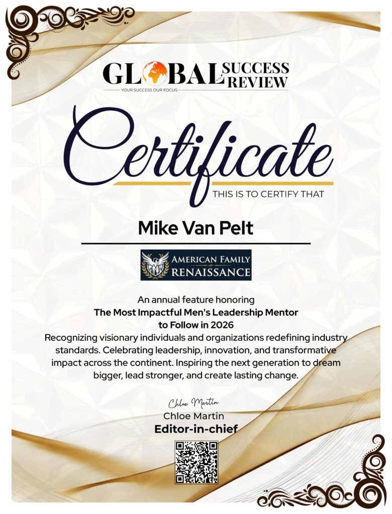 Mike Van Pelt certificate_The Global Success Review Magazine