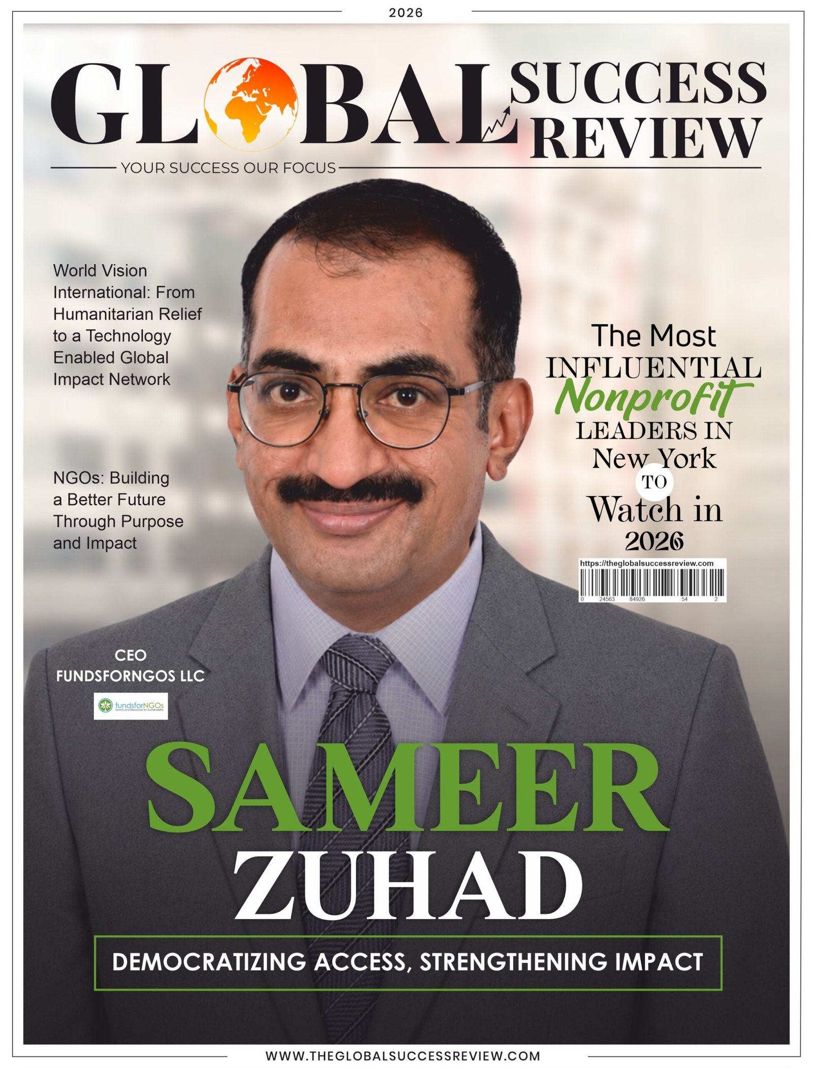 Cover Page Sameer Zuhad The Global Success Review Magazine