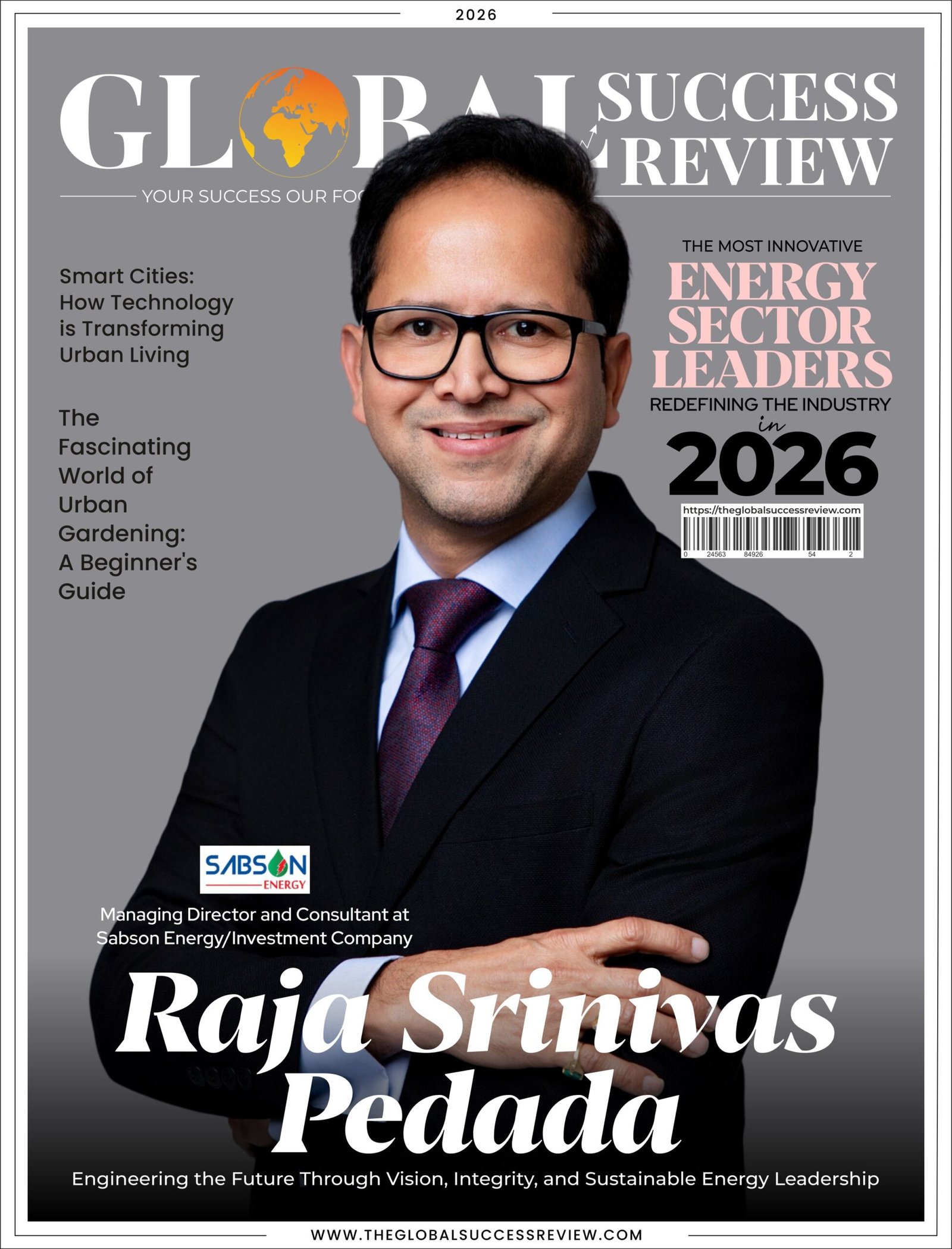 Raja Srinivas Pedada cover page_The Global Success Review Magazine