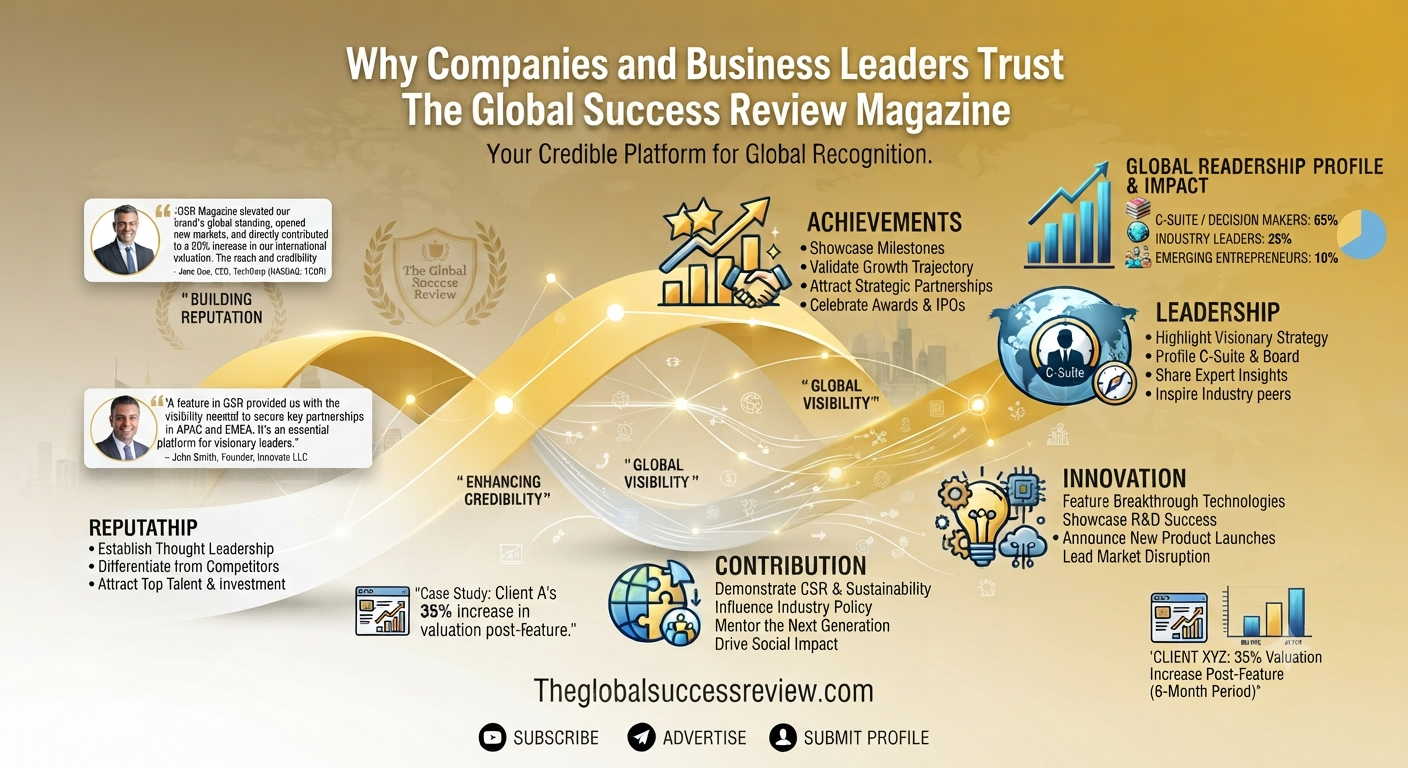 Why Companies and Business Leaders Trust The Global Success Review Magazine for Global Recognition
