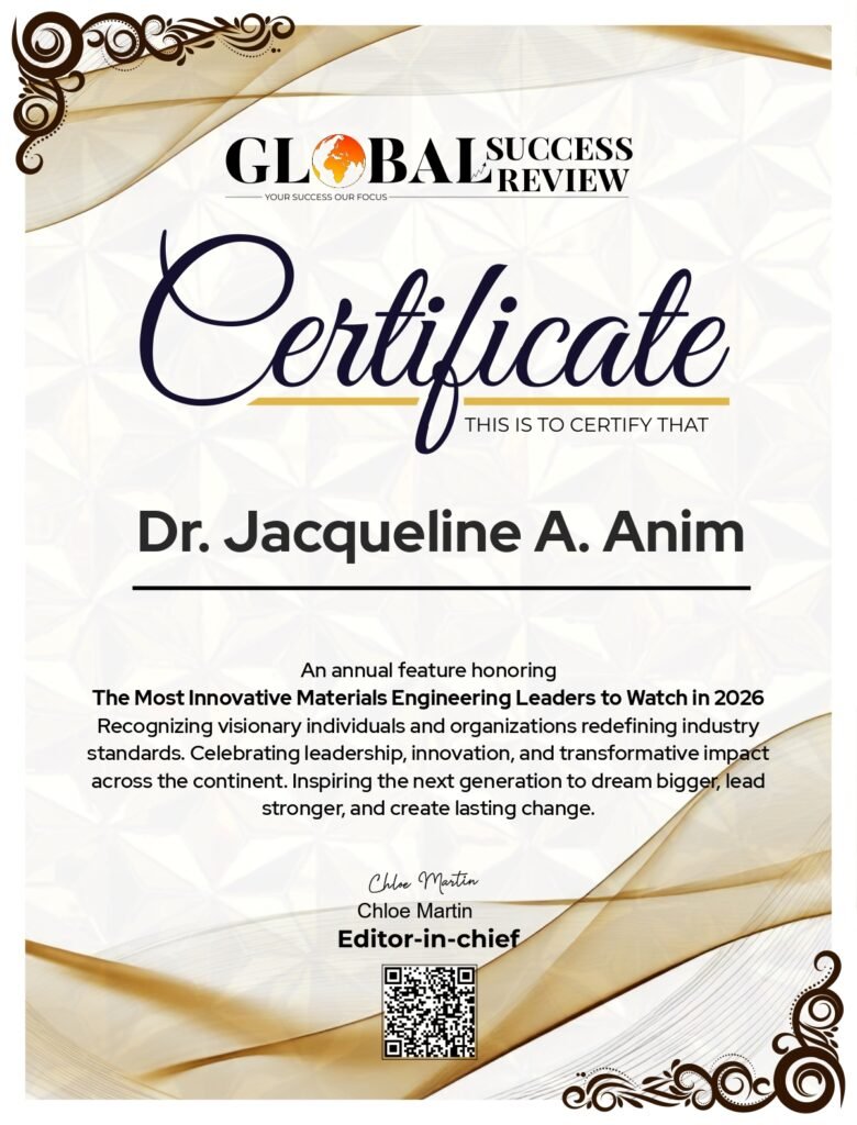 Certificate Jacqueline A Anim_The Global Success Revoew Magazine