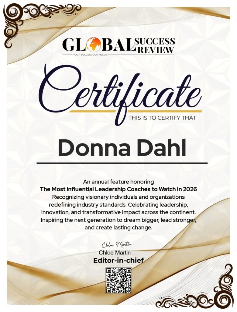 Certificate Donna P. Dahl_The Global Success Review Magazine