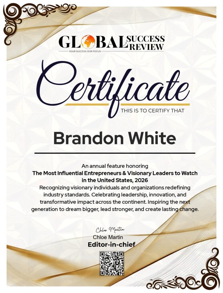 Certificate_Brandon White The Global Success Review Magazine